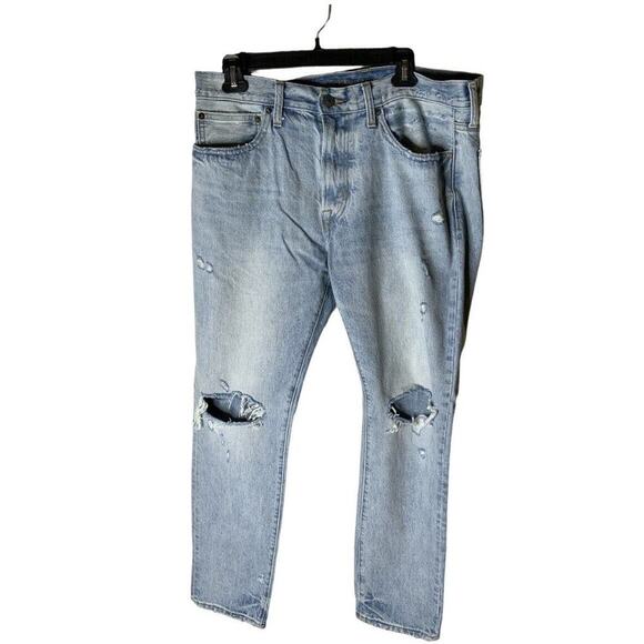 American Eagle Outfitters Jeans Mens Size 34X30 Slim Distressed Light Wash Denim - Picture 1 of 13